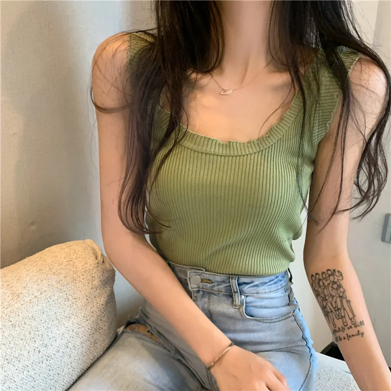 

2021 summer fashion short-sleeved vest hot sales women fashion new top hot sales XJYY9