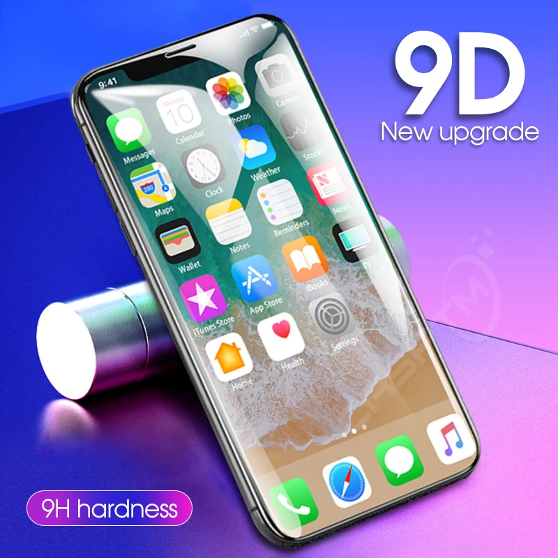 Закаленное стекло 9H для iPhone 11 9D защита экрана от царапин Pro MAX XS XR X 8 7 6 6s Plus |