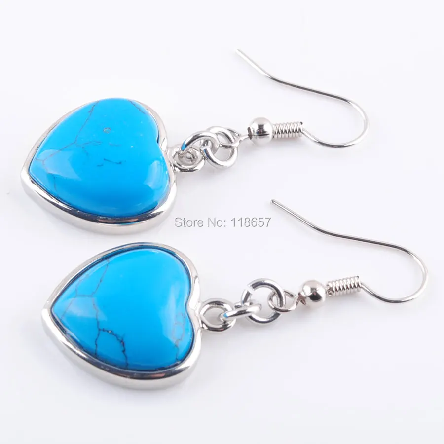 Бесплатная доставка натуральный голубой бирюзовый сердце с драгоценным камнем