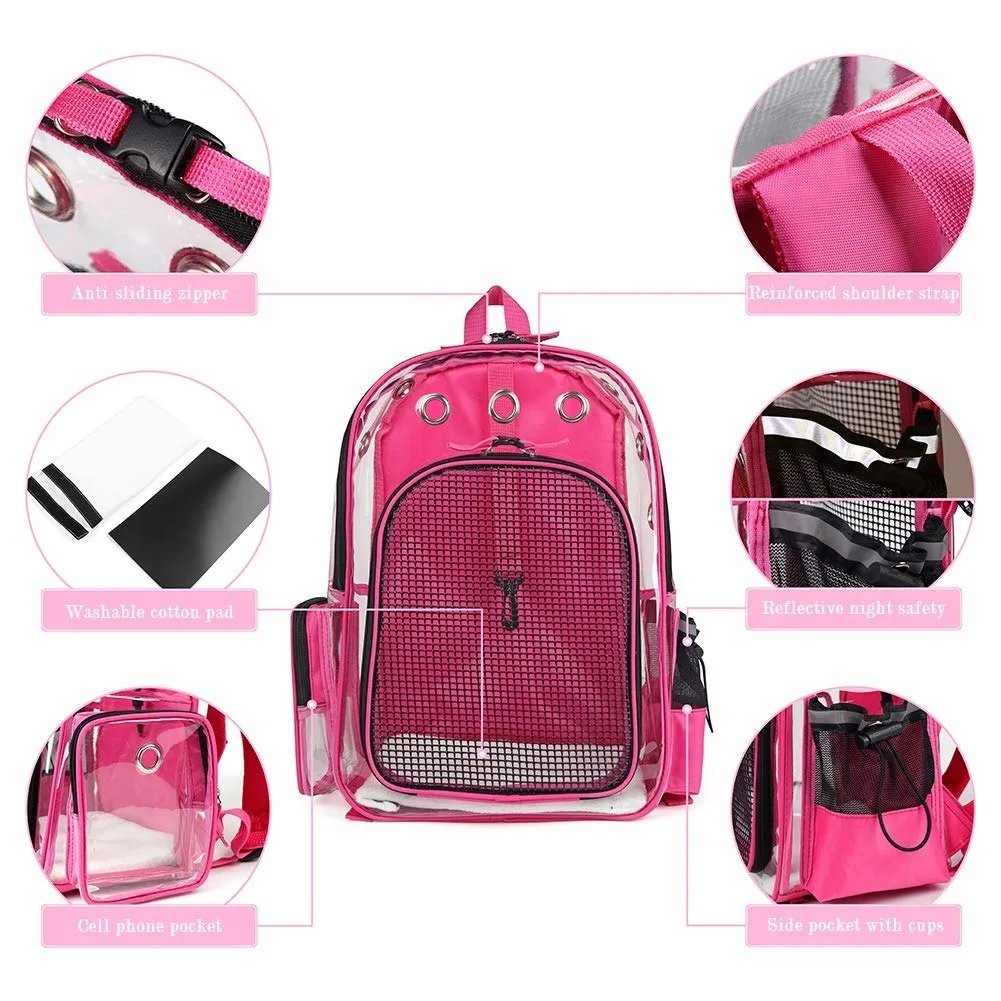Прозрачный рюкзак для кошек переноска дышащая Складная питомцев щенков легкая