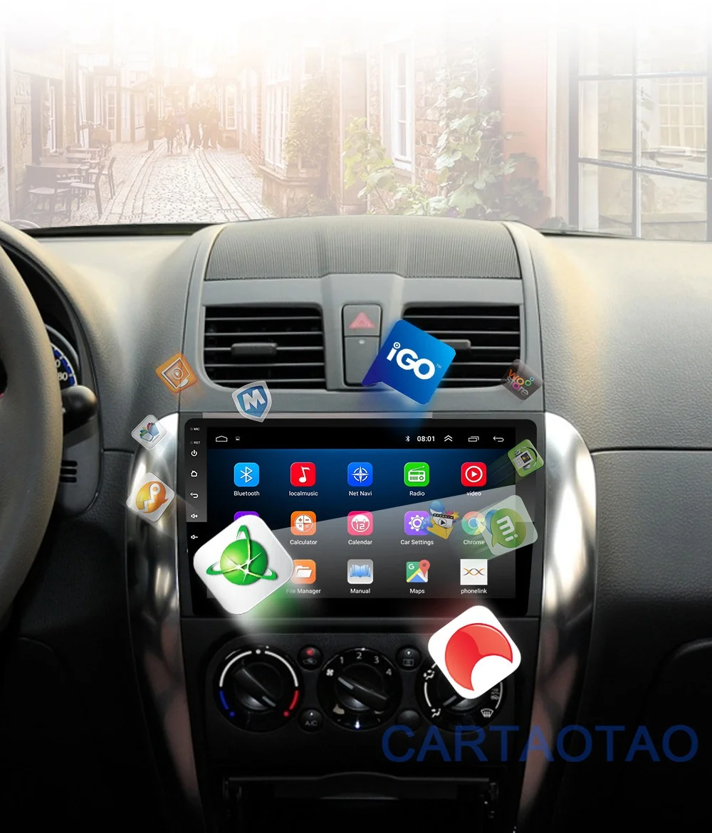 2G+ 32G " 2DIN Android 8,1 GO автомобильный DVD мультимедийный плеер для Suzuki SX4 2006-2012 автомобильный Радио gps навигация WiFi BT плеер 2 Din