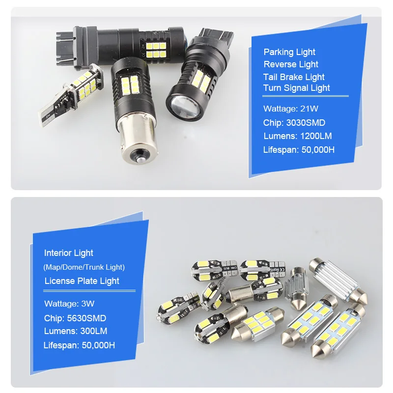 Белый Янтарный автомобильный лампы стоп сигнала наружный внутренний