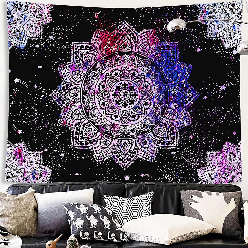 

Mandala Tapestry Wall Hanging Blanket Hippie Boho Decor Yoga Meditation Mat Rug Room Decor Aesthetic Tapestries Wall Rectangle