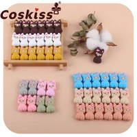 coskiss 5pcs silicone sheep bead teether baby cute cartoon chewable pacifier for diy smoothing teething accessories bpa free