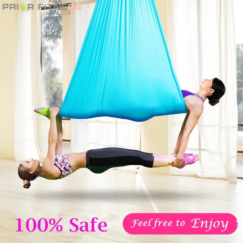 Шелковый гамак PRIOR FITNESS 20 метров для йоги воздушных шелковых танцев | Спорт и