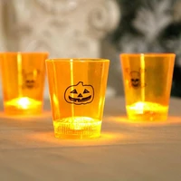 halloween led electronic luminous cup pumpkin skeleton style party cup led light cup bar table top decor halloween party props