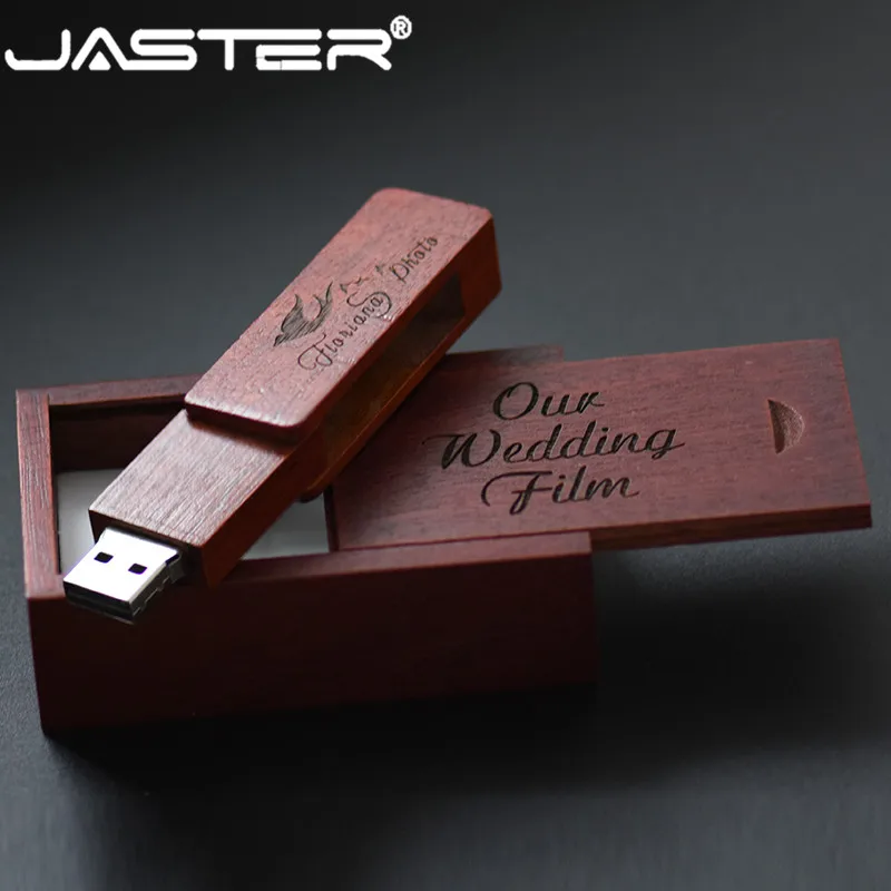 JASTER хит продаж креативный вращающийся деревянный USB + ручка накопитель (более 10
