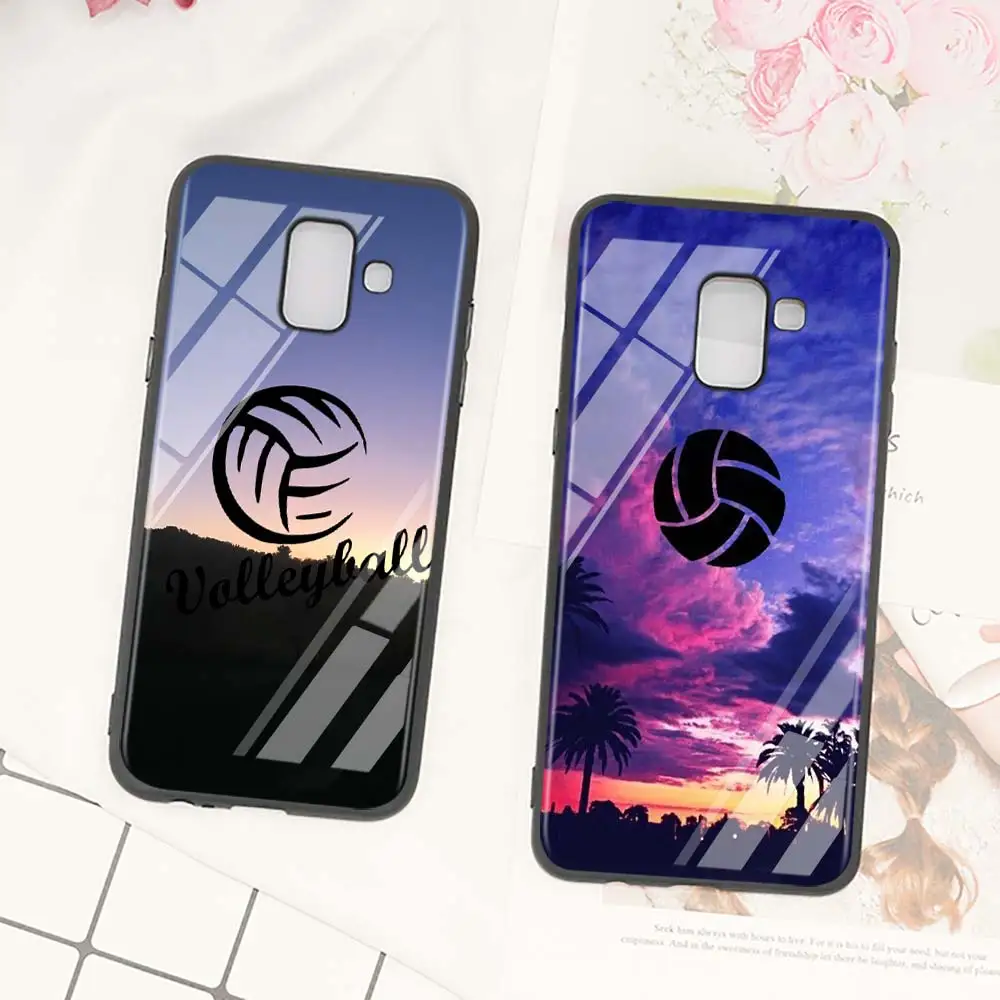 Volleyball Sports For Samsung Galaxy A750 A9 A8 A7 A6 A5 A3 Plus 2018 2017 2016 Super Bright Glossy Phone Case Cover | Мобильные