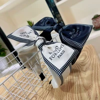 2021 fashion letter big bow headbands stripe grid knotted hair accessories popular products women hair bands hair hoop