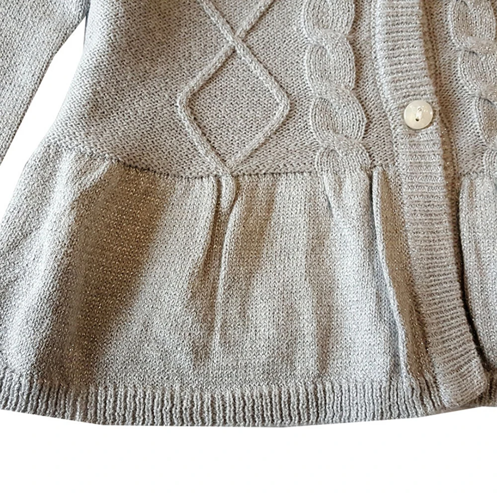 Шикарный вязаный кардиган серого цвета мягкая детская одежда на весну и осень