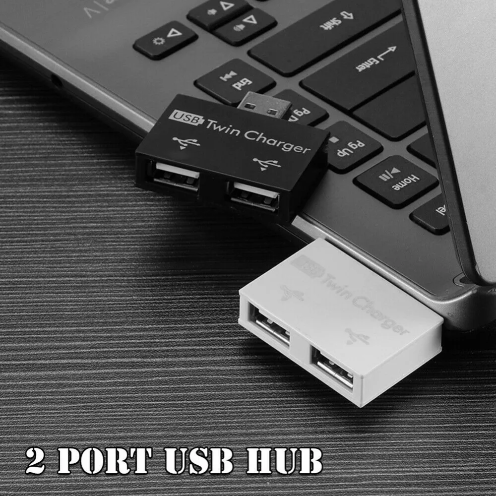 Высококачественный Универсальный мини usb хаб с 2 портами Адаптер зарядного