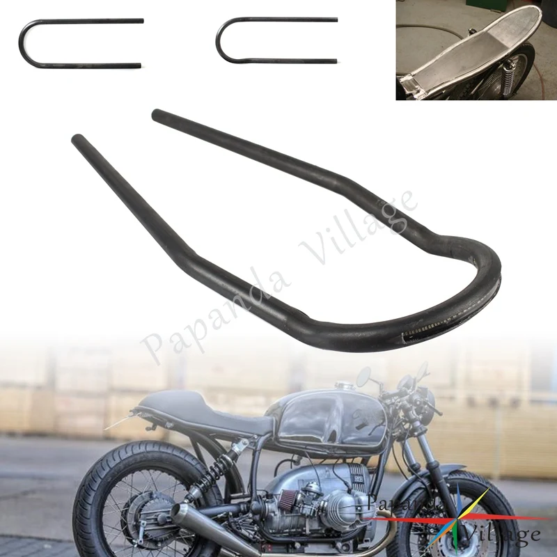 

Long Tracker End Upswept Rear Seat Frame Hoop Loop w/ LED Turn Signal Tail Brake Light 22mm 25mm Tube for Honda Yamaha Suzuki