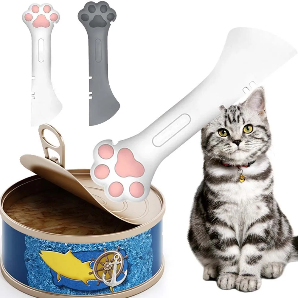 

Cat Pet Canned Spoon Food Feeding Mixing Spoon Scoop Portable Multifunctional Can Bottle Opener Kitchen Tool Gadgets