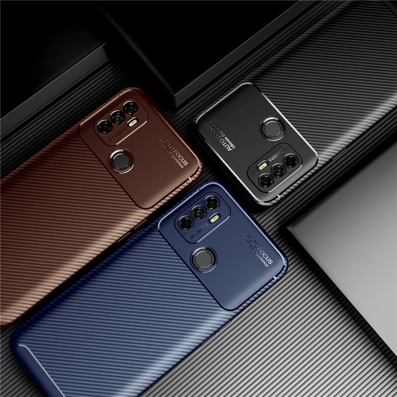 for oppo a53 2020 case bumper silicon carbon fiber shockproof back cover for oppo a53 a32 a52 a72 a92 case for oppo a53 6 5 inch free global shipping