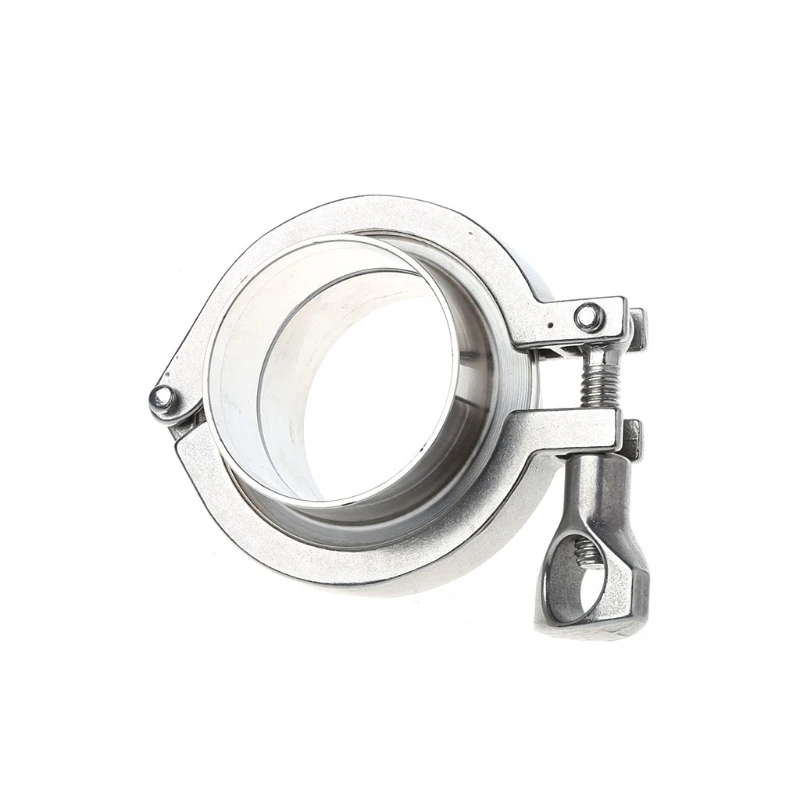 

51mm 2\" OD SS304 Sanitary Pipe Weld Ferrule + Tri Clamp + PTFE Gasket Set