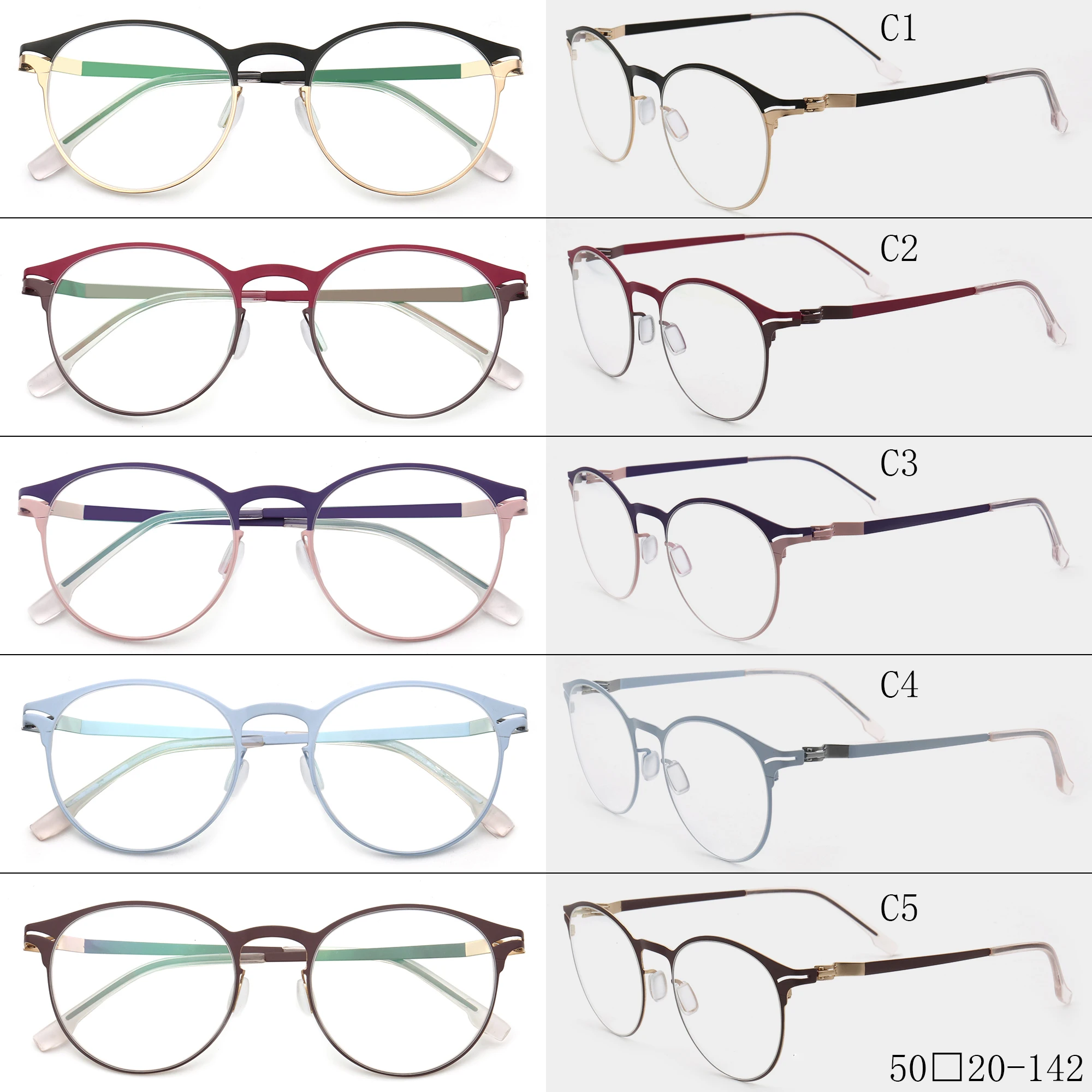 Круглые очки из титанового сплава мужские ультралегкие для женщин и мужчин по