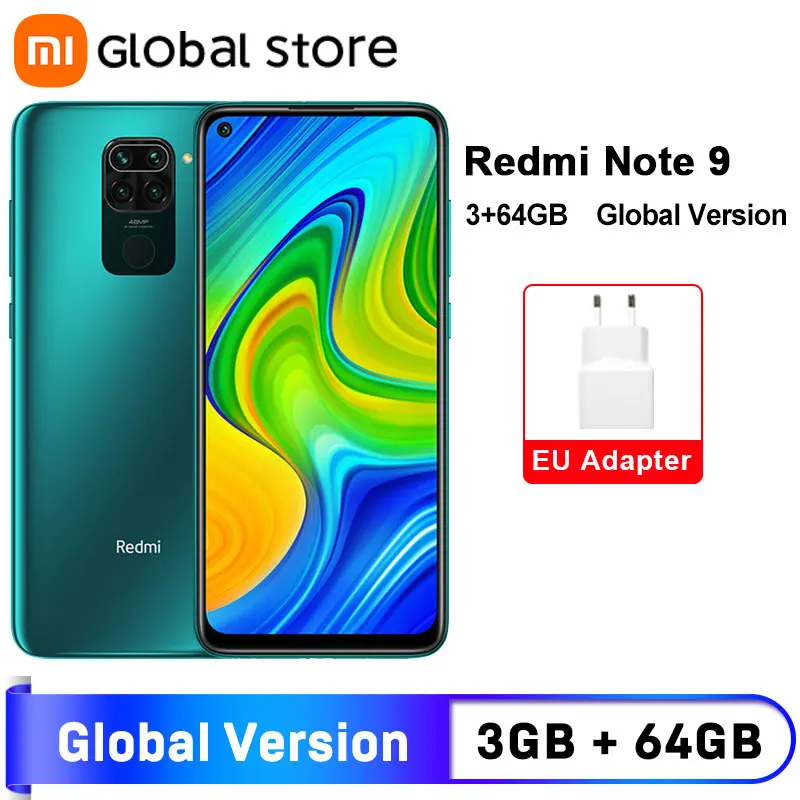 Глобальная версия Xiaomi Redmi Note 9 смартфон с восьмиядерным процессором MTK Helio G85 ОЗУ 3