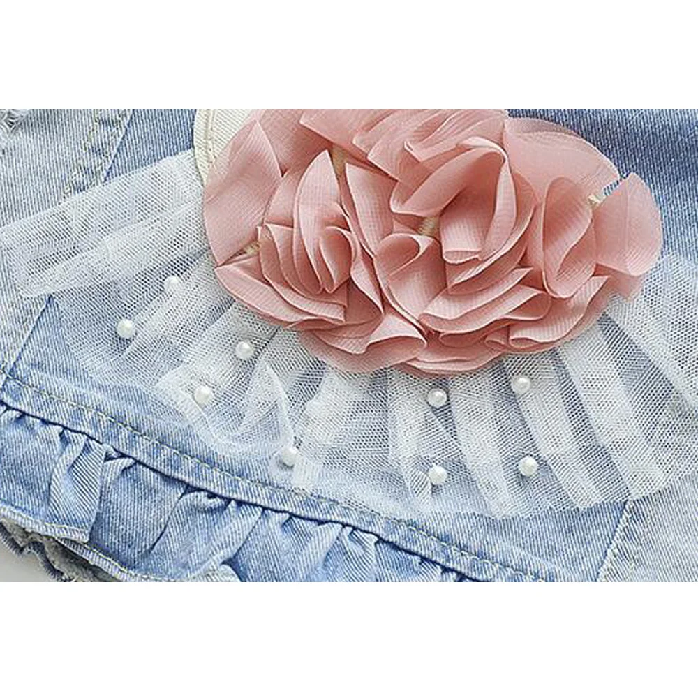 Babyinstar/детский джинсовый жилет для девочек; Модный жилет с аппликацией лебедя; детская одежда; жилеты и безрукавки; одежда для маленьких девочек