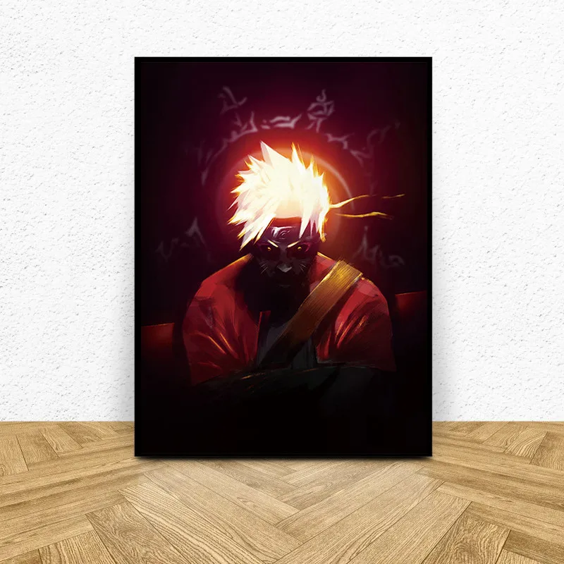 

Posters Naruto-Sasuke Soul-Anime Canvas Painting Posters and Prints Wall Art Decoration for Living Room Frameless Style 2Pcs