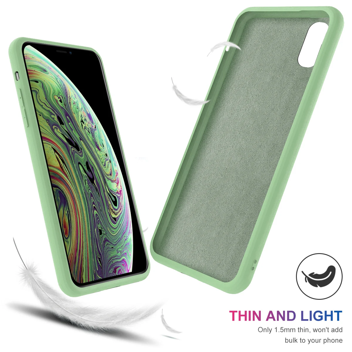 Для iPhone 11 Pro Max XS XR X 8 7 6s 6 Plus тонкий мягкий чехол из ТПУ для телефона встроенный