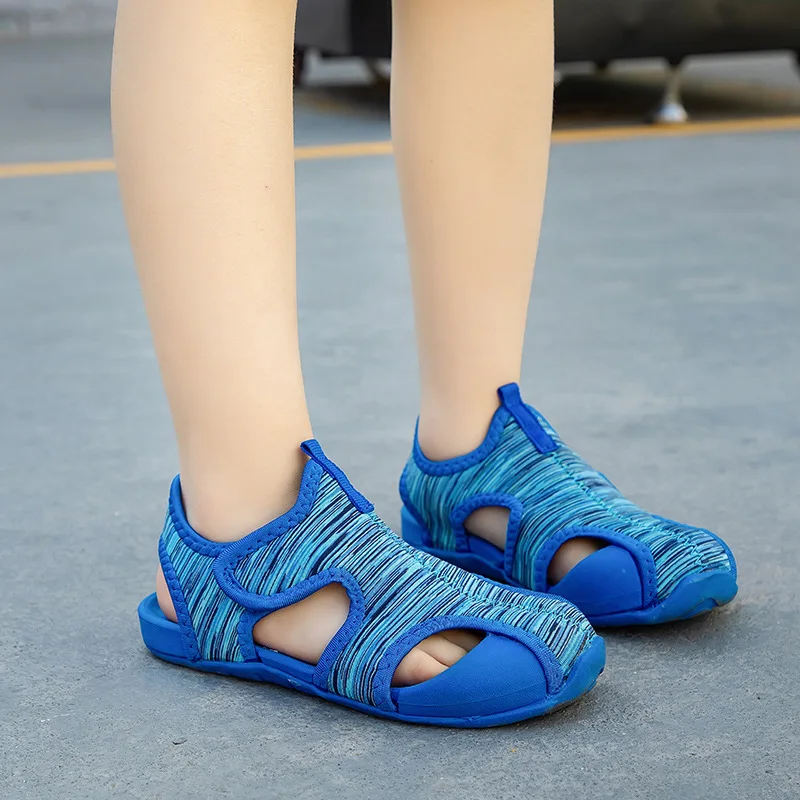 Сандалии для мальчиков и девочек дышащая сетчатая Спортивная повседневная обувь