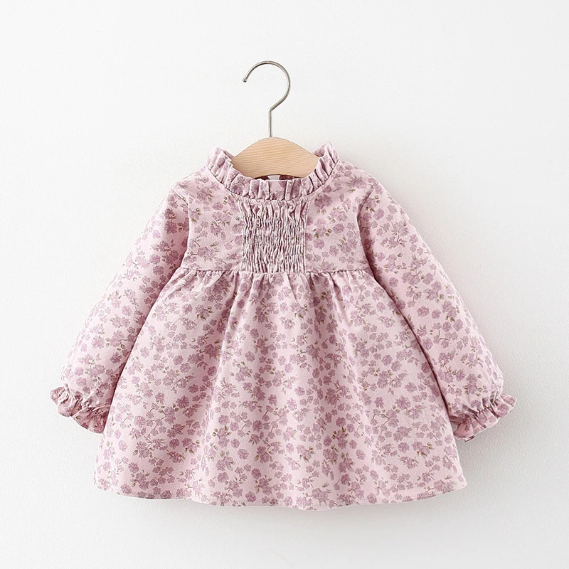 

Keelorn Baby Girl Clothes Toddler Flowers Print Dresses Children Party Floral Outfits Newborns Infant Fall Princess Costume 0-3Y