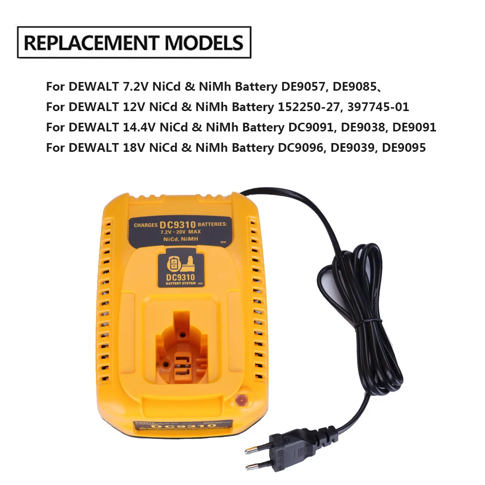 Зарядное устройство для аккумуляторов Dewalt DC9310 7 2-18 в Nicad и Nimh DW9057 DC9071 DC9091 DC9096 |
