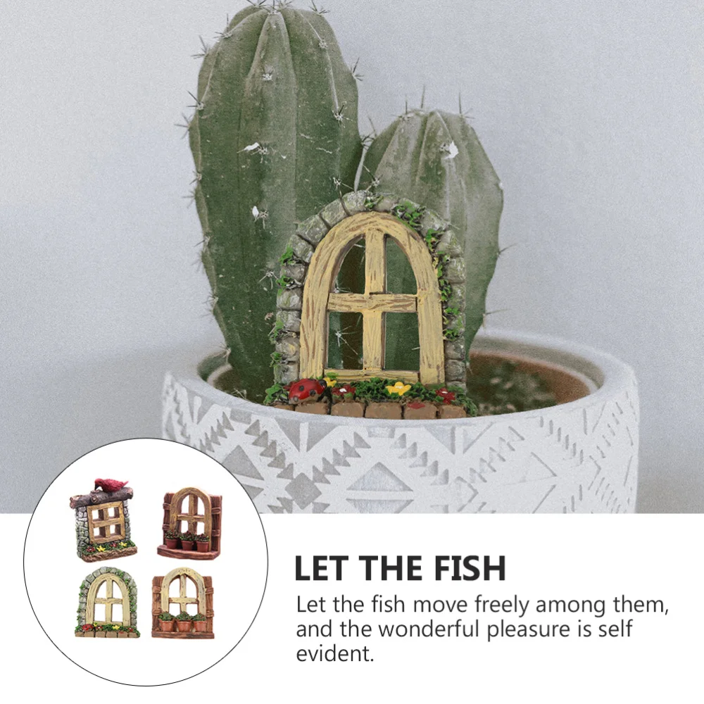 

4pcs Modern Garden Decorations Lovely Bonsai Decoration Mini Adornment