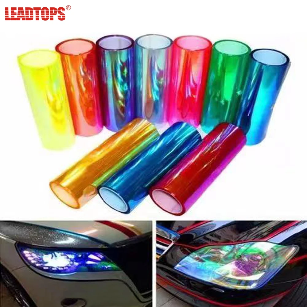 LEADTOPS автомобильный Стайлинг прозрачная пленка для фар 13 цветов 30x180 см задние
