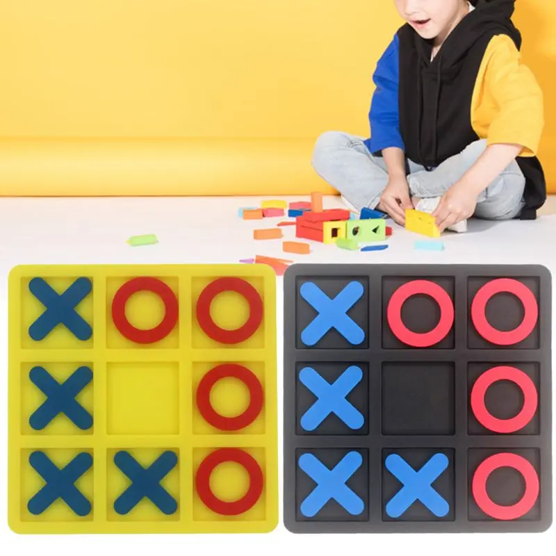 Tic Tac Toe Cognitive Learning Educational Toys OX Chess Puzzle Board Game for Teens Kids Family Party | Спорт и развлечения