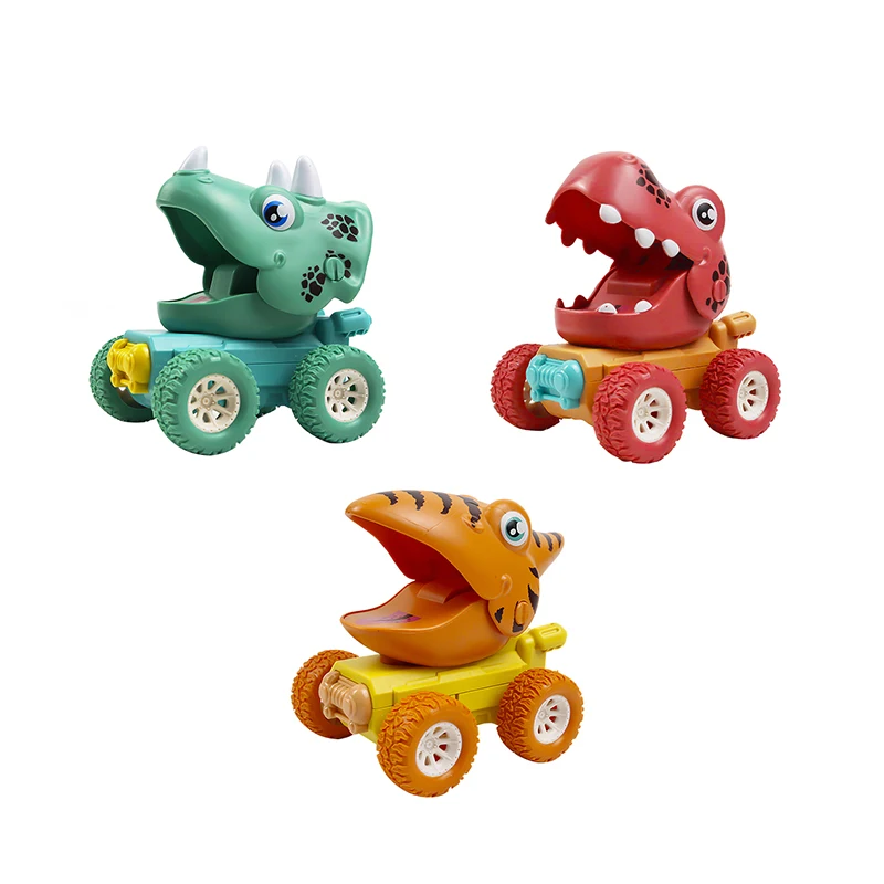 

Cute Engineering Vehicles Inertial Car Kawaii Cartoon Dinosaur Car Model Pull Back Stunt Car Children Best Gift Explore Toy