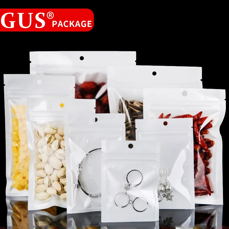 Белая прозрачная самозапечатывающаяся пластиковая упаковка для ювелирных