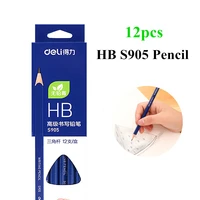 deli 12pcslot wooden lead pencils hb pencils stationery office school supplies wood pencil for student drawing writing