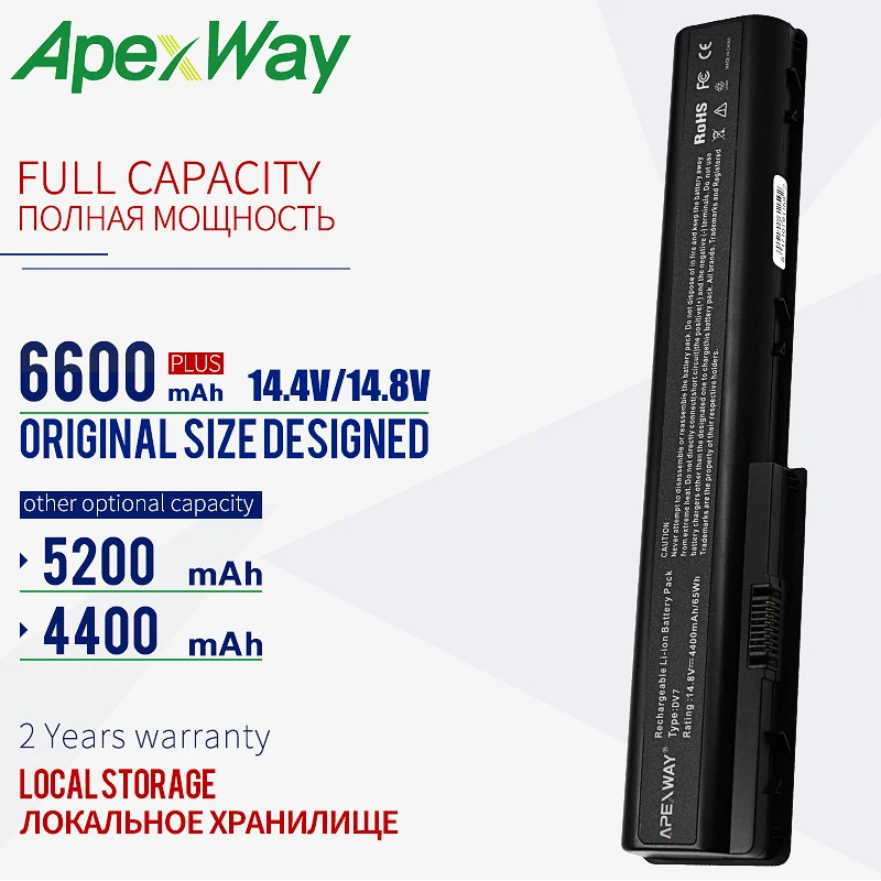 ApexWay 11 1 v аккумулятор для HP Pavilion DV7 DV8 HSTNN DB74 DB75 IB74 IB75 480385 001|battery for hp|battery hp pavilion4400mah