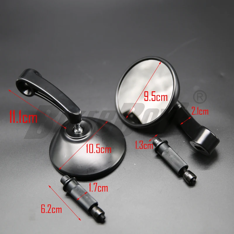 Универсальное зеркало заднего вида для мотоцикла пара 7/8 22 мм Triumph Ducati Harley 750 street