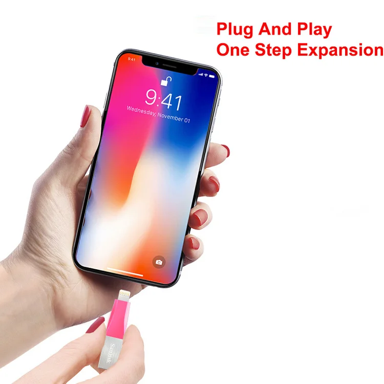 SanDisk USB флэш-накопитель iXPand OTG Lightning разъем U диск USB 3,0 Флешка 64 Гб 128 ГБ SDIX40N накопитель для iphone ipad и ПК