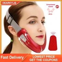 v face shape chin v line lift up belt remote control led photon therapy facial lifting double chin reducer ems slimming massager