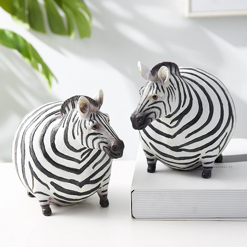 

Animal Model Home Decoration Accessories Zebra Animal Statues Desk Decoration Resin Christmas Decorations Modern Home Decor
