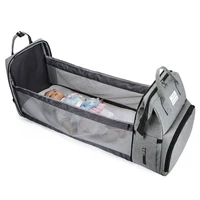 382919cm mummy bag portable folding baby diaper bag bed backpack for mommy maternity bag stroller large capacity nursing bag