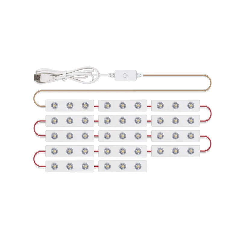 

Led Vanity Mirror Light USB Vanity Makeup Light Ultra Bright White Dimmable Press Control Lights Strip