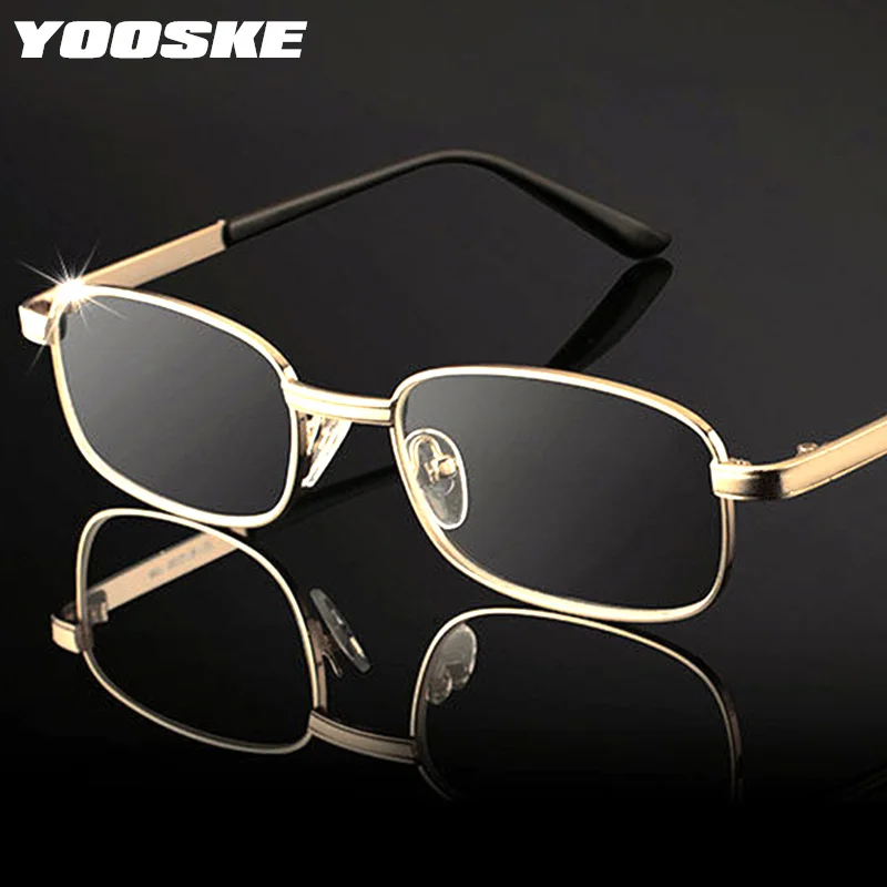 YOOSKE Glass Lens Reading Glasses Men Women Presbyopia Magnifying Clear Crystal Anti-Scratch Lenses Diopter +1.0 1.5 2.0 2.5 3.0 |