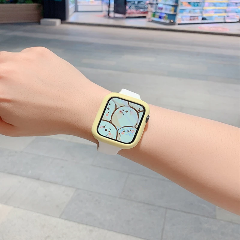 

Brand Strap For Apple watch band 44mm 42mm 38mm 40mm Silicone Bracelet Smartwatch belt correa for applewatch series 3 4 5 6 SE