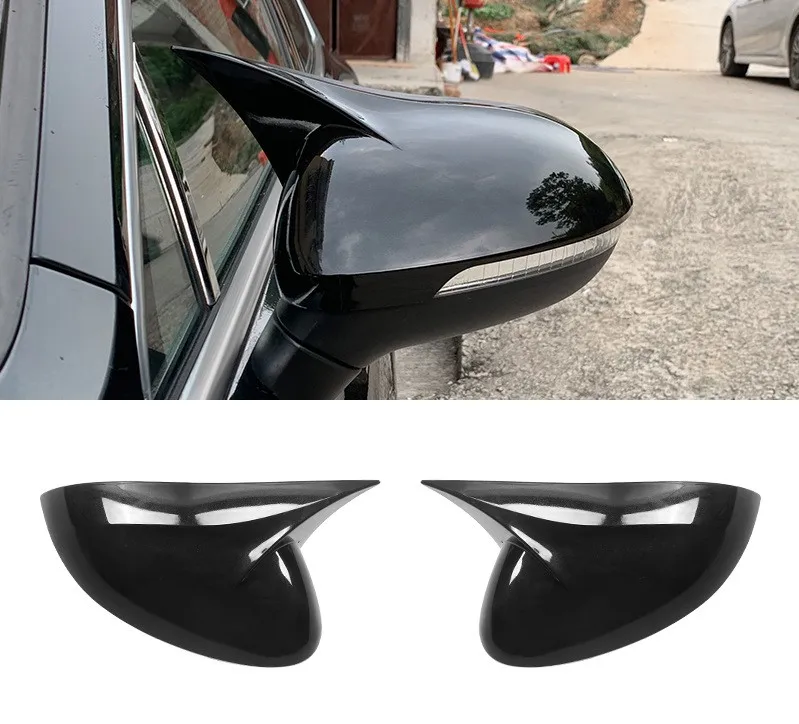 Глянцевая черная крышка для бокового зеркала заднего вида из углеродного