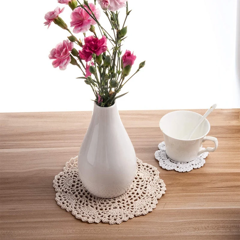 12 шт. винтажный хлопковый коврик круглая ручная вязаная кружевная ткань домашний
