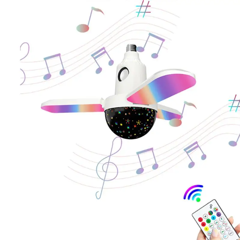 

E27 B22 Светодиодный музыкальный потолочный светильник RGB музыкальный светильник складной с дистанционным управлением умный телефон bluetooth управление вечевечерние KTV светильник
