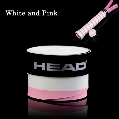 Pink White 10 шт. противоскользящая головная теннисная рукоятка для тенниса, наматывающая рукоятка для тенниса, пота, теннисная ракетка, рукоятка для бадминтона, ракетка, оберточная лента - Цвет: Pink White