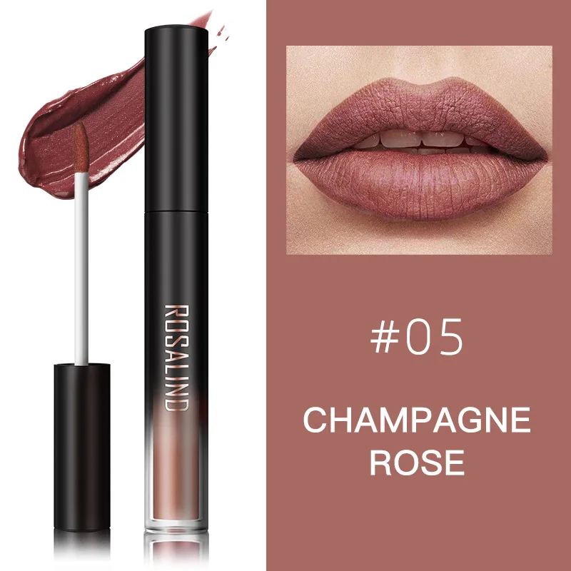 Помада ROSALIND матовая водостойкая блеск для губ стойкий пикантный красный пигмент