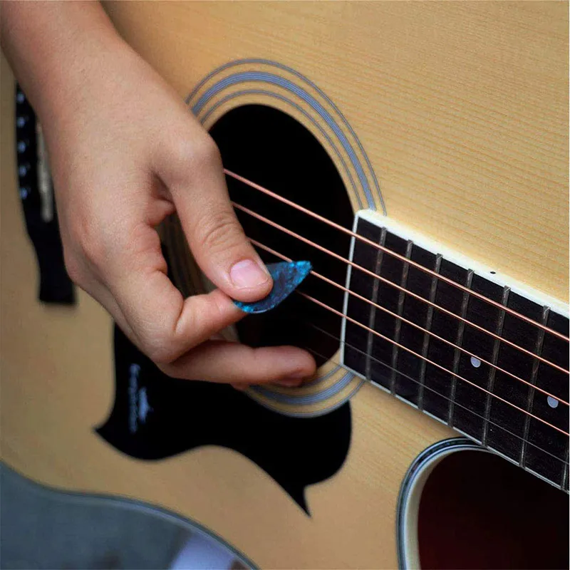

10pcs Celluloid Guitar Picks Plectrum with 5 Holder Plucked Strings Instrument Accessories EDF88
