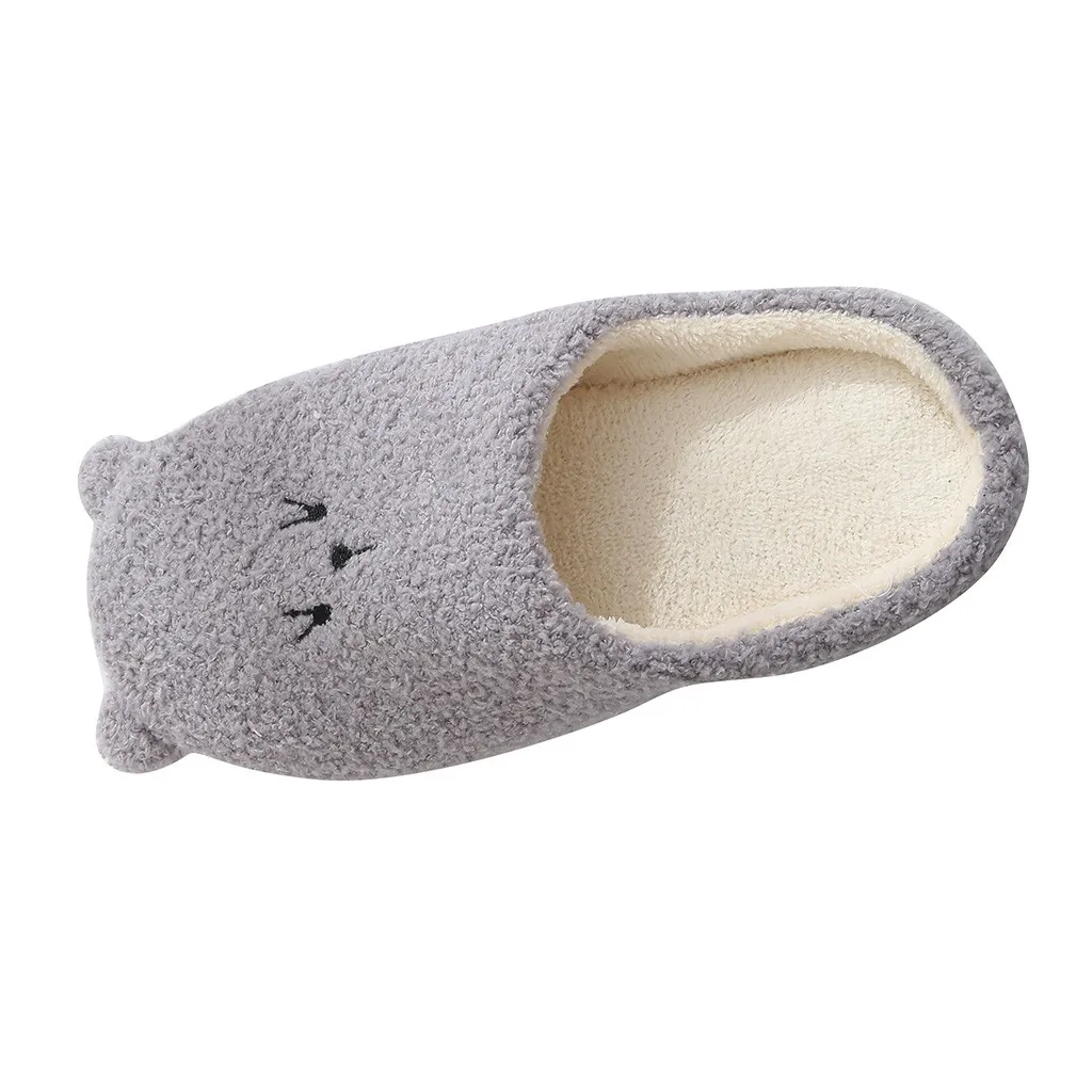 JAYCOSIN New Indoor Home Floor Soft Women's Shoes Warm Cute Animal Bear Winter Fur Slip-On Cotton Slippers A513 | Обувь