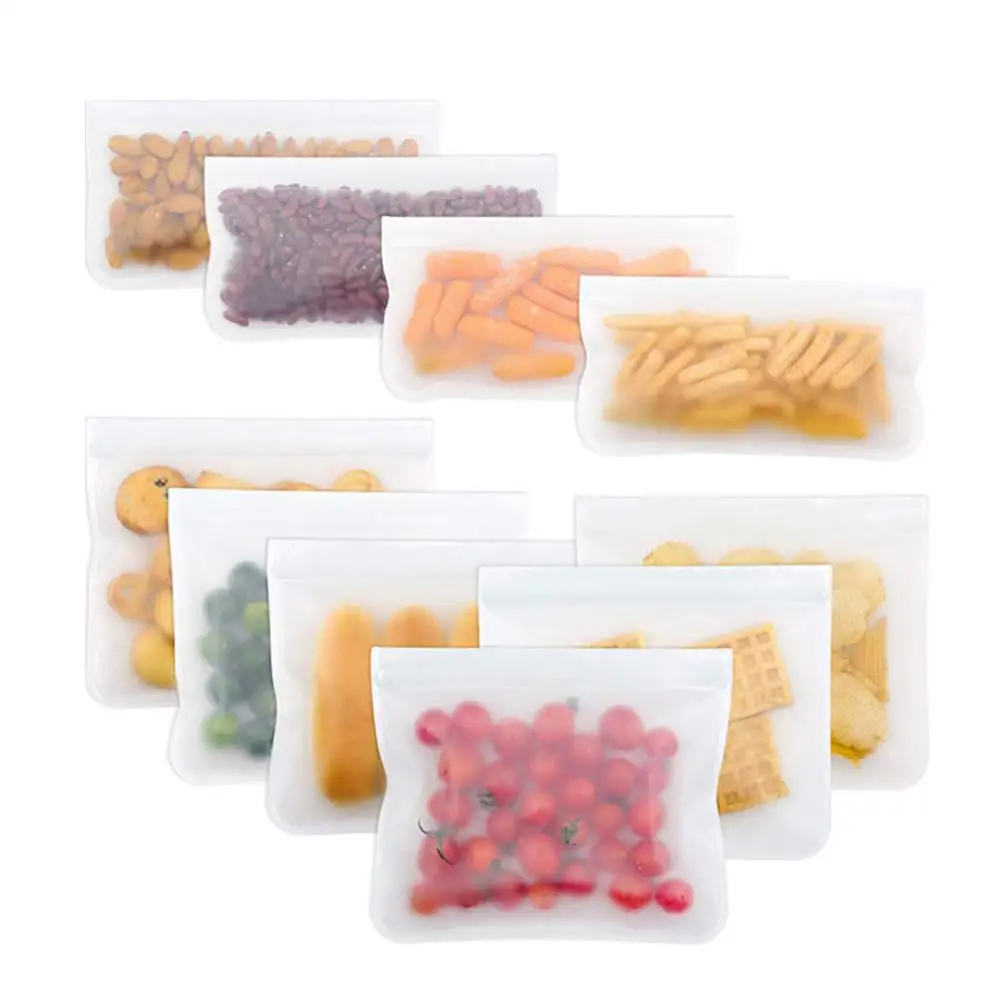 Многоразовый герметичный Ziploc белый мешок для хранения мяса для бисквита хлеба овощи обернуть пакет с застёжкой для еды закуски туалетные принадлежности